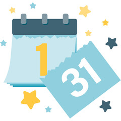 Calendar Turning to January 1