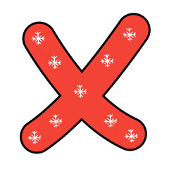 red christmas alphabet vector