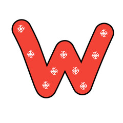 red christmas alphabet vector