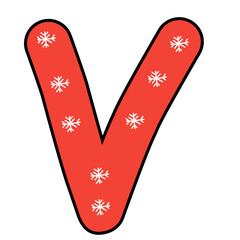 red christmas alphabet vector