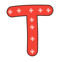 red christmas alphabet vector