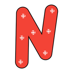 red christmas alphabet vector