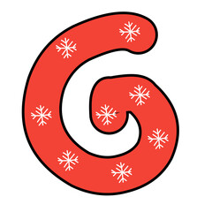 red christmas alphabet vector