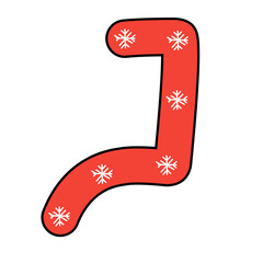 red christmas alphabet vector