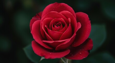 Vibrant crimson petals of a classic rose bloom, symbolizing enduring beauty, heritage, and timeless elegance in a natural setting ,heritage ,crimson ,organic