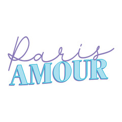 Minimal pastel typography featuring the phrase “Paris Amour” in elegant script and bold serif letters. Soft feminine color palette ideal for fashion prints, stickers, posters, and modern graphic desig