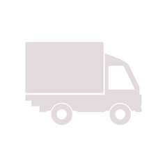 Color truck icon isolated on transparent background