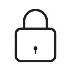 Secure padlock icon. representing privacy, access control and protection.
