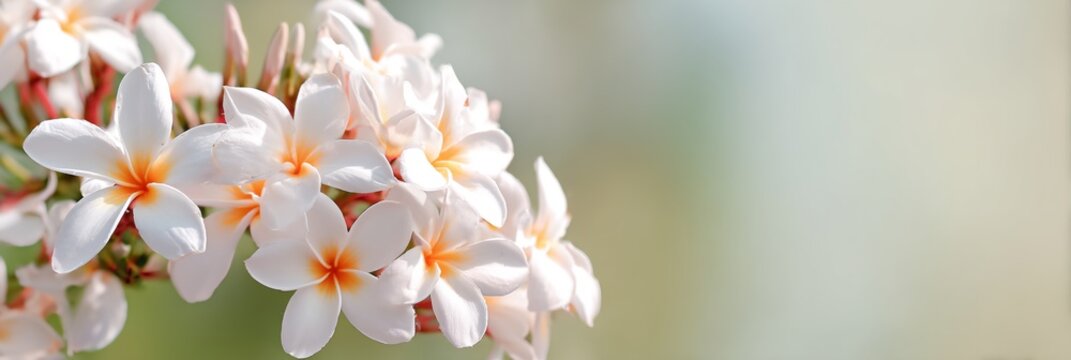 Bunch of white flowers with orange centers - Powered by Adobe
