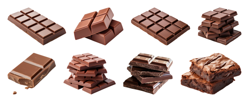 Assorted chocolate bars and brownies