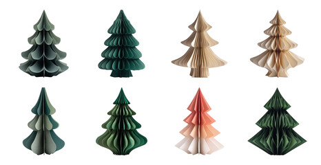 Obraz premium Colorful paper Christmas trees