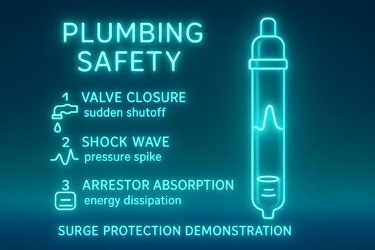 Water Hammer Arrestor for Plumbing System Surge Protection and Shock Absorption