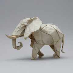 photo of origami model of elephant