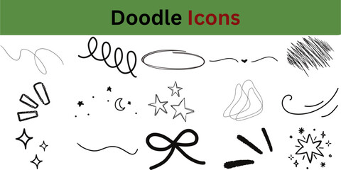 Hand Drawn Business and Finance Doodle Vector Icons Set | Sketch Style Marketing Elements
