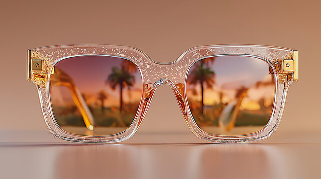 Luxury sunglasses mockup floating over pastel background fashion accessory eyewear elegant design modern style generated AI