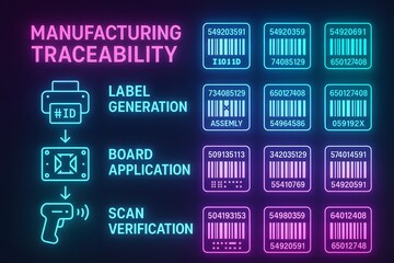 Neon Barcode and QR Code Scanning for Product Traceability Systems