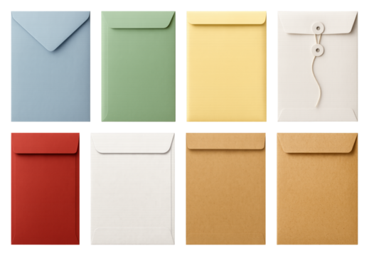 Colorful envelopes in various styles - Powered by Adobe