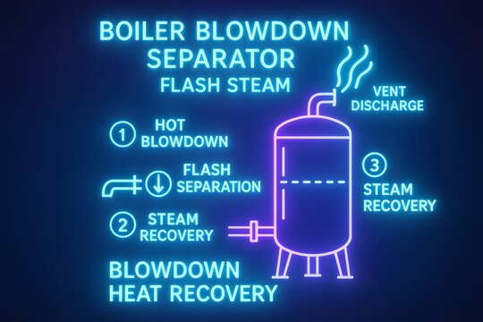 Boiler Blowdown Heat Recovery System Infographic for Energy Conservation