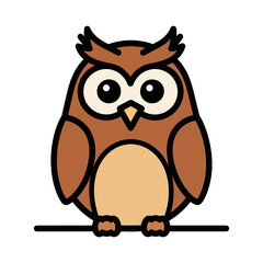 An owl clipart vector illustration