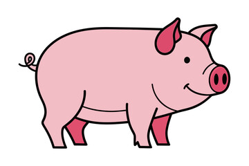 A pig clipart vector illustration