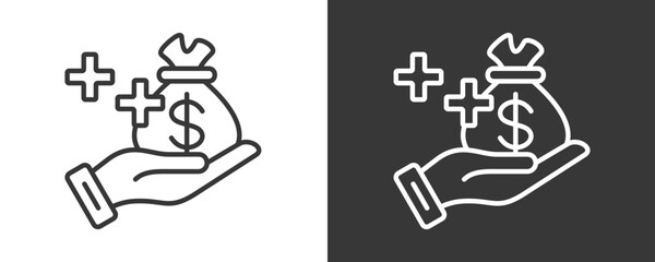 Incentive Offer Icon Set Vector Collection Isolated In Black And White