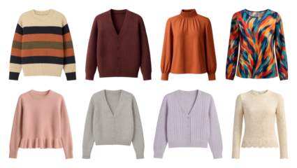 Colorful knitwear fashion collection
