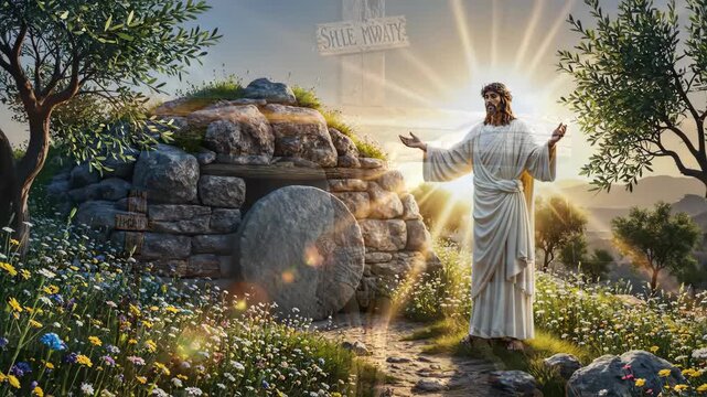 Crucifixion Scene on Good Friday - This video depicts Jesus Christ on the cross, a symbol of the crucifixion on Good Friday.