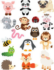 Cute Animal Character Collection Illustration