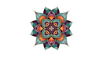 Intricate mandala design with vibrant colors and geometric patterns