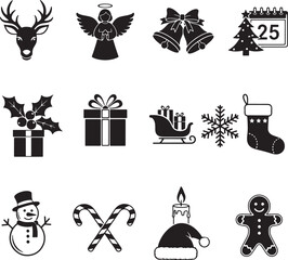 Christmas icon set