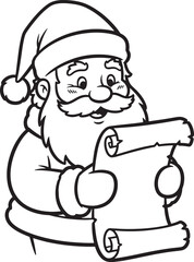 Santa claus with list