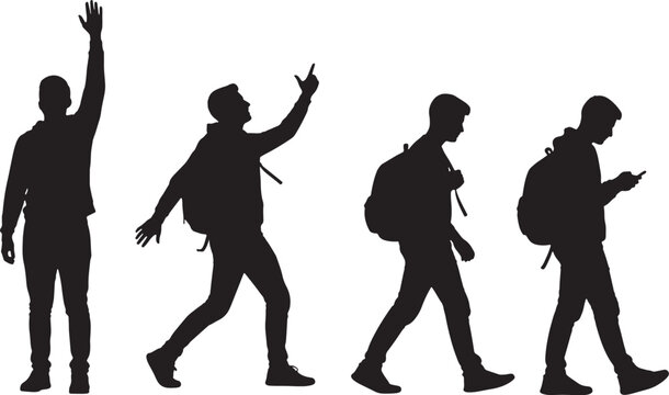 Man walking with backpack