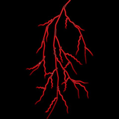 Red High Voltage Electrical Discharge Effect