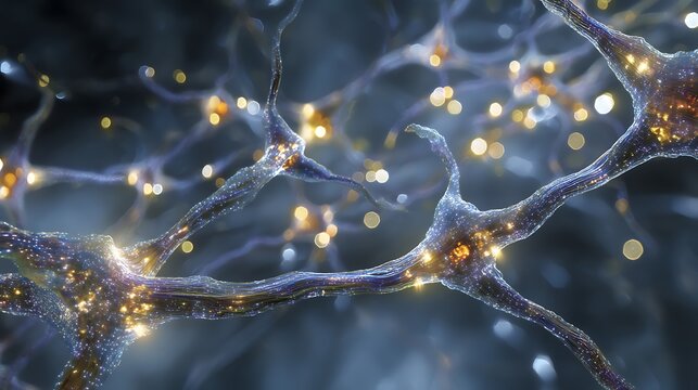 a network of living cells made from light and data streams, quantum circuits glowing beneath transparent membranes, futuristic bio-mechanics, 