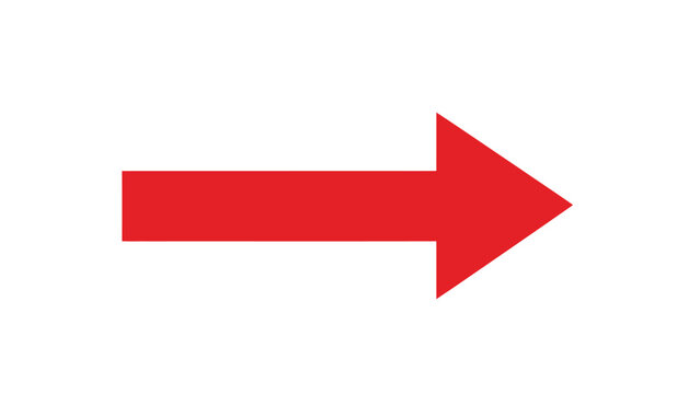 A solid, bold red arrow points directly to the right side, isolated on a plain white background for directional emphasis.