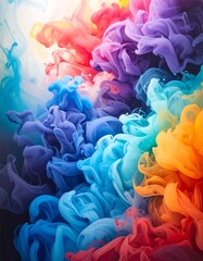 Swirling, vibrant colors in an abstract and dynamic display