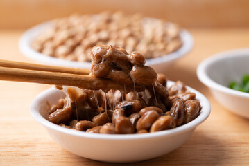 Natto (Fermented soybean), Traditional Japanese food, Healthy eating for gut health