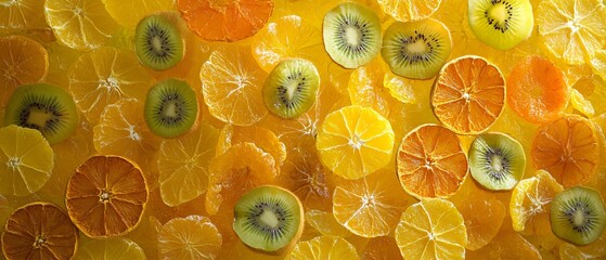 Assorted dried fruits and citrus slices arrangement