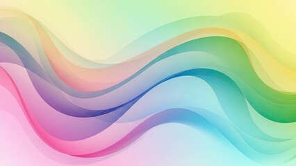 Fototapeta premium Pastel colored wave vector background for modern design template art