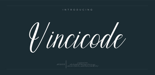 Elegant Font. Luxurious Glamour Exclusive Light Regular Font. Uppercase Lowercase and Number. Minimal Fashion Design