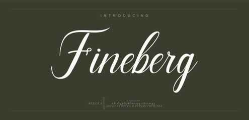 Elegant Font Uppercase Lowercase and Number. Classic Lettering Minimal Fashion Designs. Typography fonts regular decorative vintage concept. vector illustration