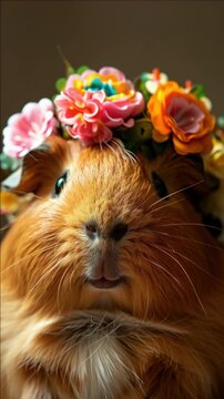 Ferret with Flower Crown