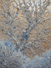 Sparkling Winter Landscape Art with Rhinestones