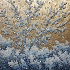 Sparkling Winter Landscape Art with Rhinestones
