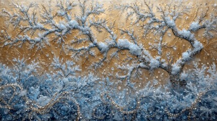 Sparkling Winter Landscape Art with Rhinestones