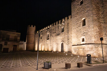 Castello dei Conti di Modica at Nigth in Sicily