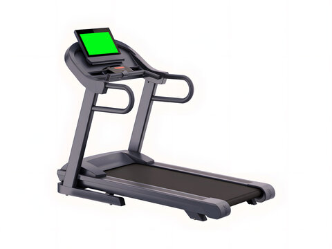 Dark gray treadmill with touch screen display exercise equipment