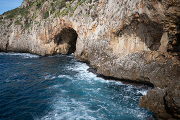 Caletta verde in Palermo region, Sicily, Italy