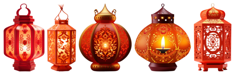 Vibrant traditional decorative lanterns