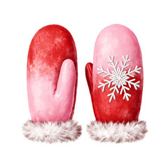 gloves of red christmas 